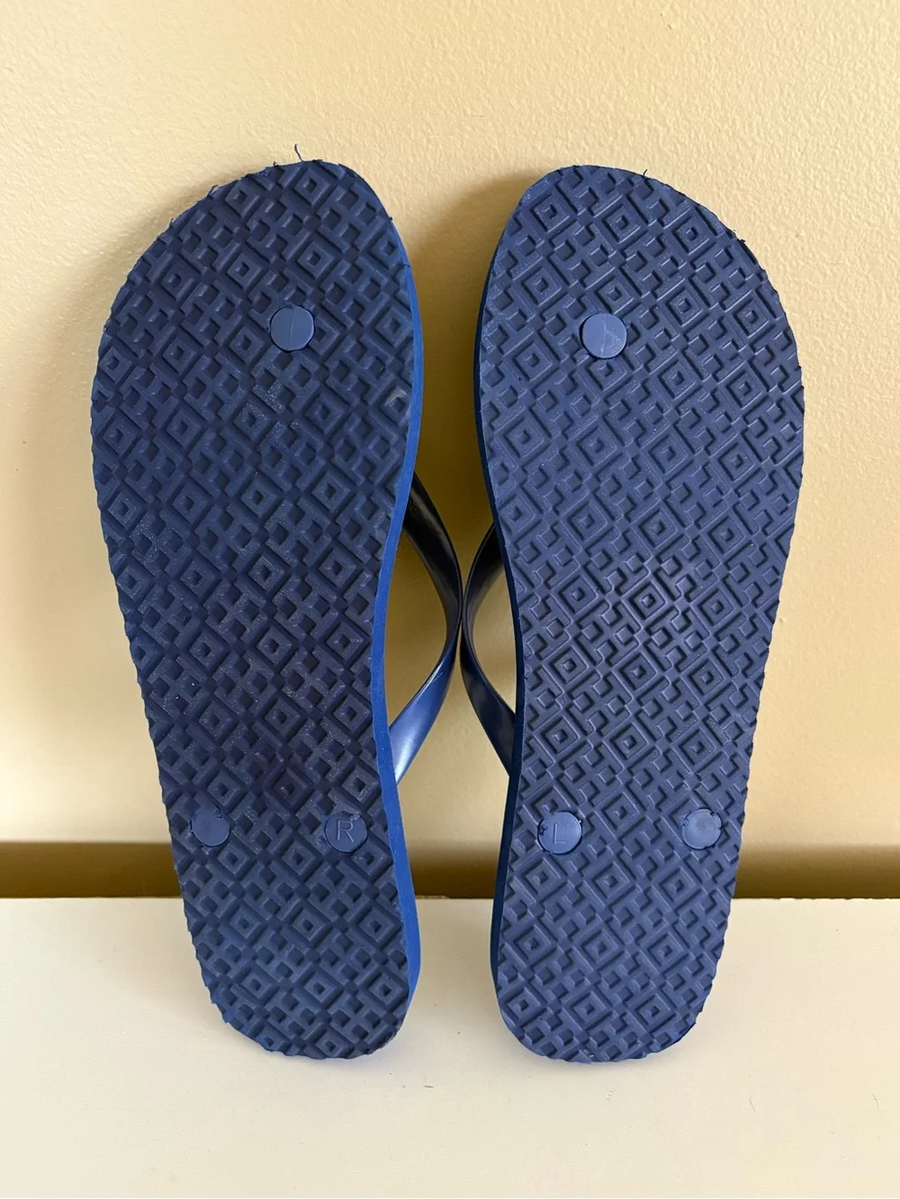 Tory Burch Fresh Blueberry Wild Pansy Flip Flops Size 10